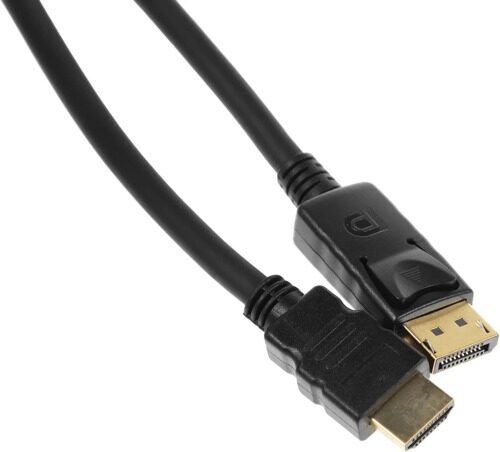 Кабель DisplayPort (m) - HDMI (m), 2м, черный